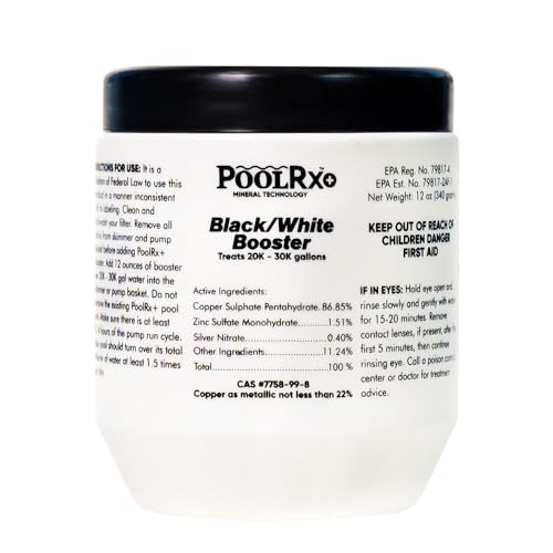 Pool RX 332066 PoolRX+ Booster Black Swimming Pool Algaecide, Single Unit