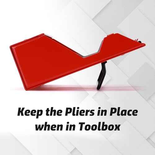 AIRTOON 2PCS Heavy Steel Plier Organizer Rack, 11 Slots Fit Most standard Pliers, Space Saving, Keep Pliers Organized in Tool Box Drawer, Chest, Workbench, Red