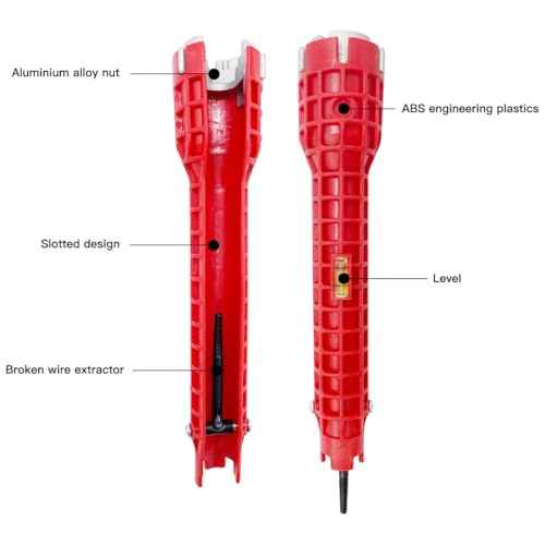 14-in-1 Multi-functional Pipe Wrench, Faucet and Sink Installer, Anti-Slip Pipe Wrench Plumbing Tool for Sink/Bathroom/Kitchen Plumbing Installation and Repairs