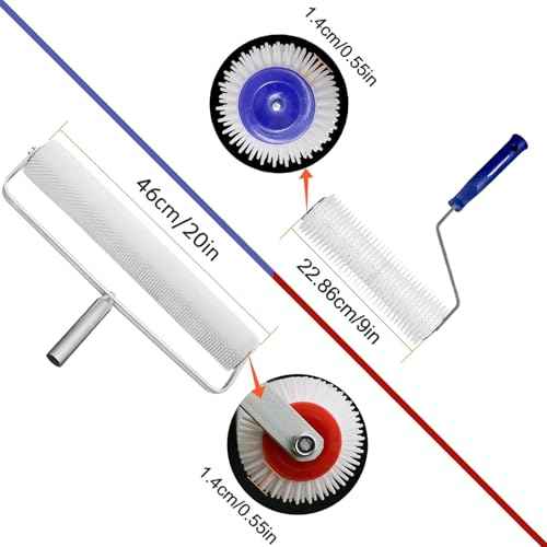 Self Leveling Cement Tool Kit - Epoxy Floor Kit, Self Leveling Rake, Spike Roller for Self-Leveling, Spike Shoes for Epoxy Flooring, Floor Leveling Tools, Garage Floor Epoxy Kit, Telescopic Pole