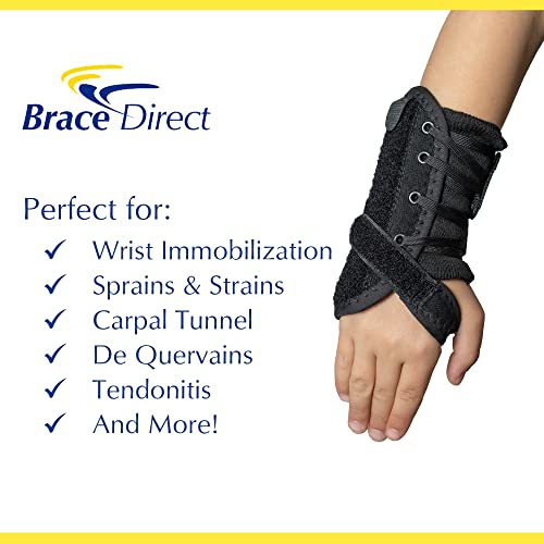 Kid’s Lace-Up Wrist Brace - Immobilization for Sprains, Strains, Carpal Tunnel & De Quervain’s PDAC L3908 - Left Wrist - Fits 6-8 in Wrist Circ.