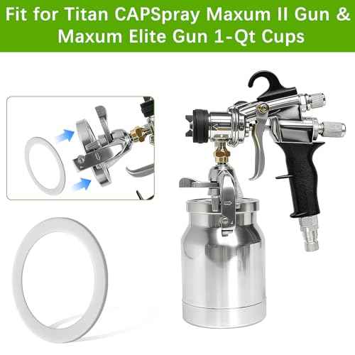 6-Pack 0297052 297052 Spray Paint Cup Gaskets for Titan CAPSpray Maxum II Gun & Maxum Elite Gun Sprayer Parts Gasket 6PCS