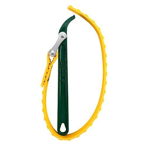 QWORK 9" Belt Strap Wrench, Multi-Purpose Adjustable Strap Oil Filter Strap Opener Wrench with 19 11/16" Capacity Adjustable Strap