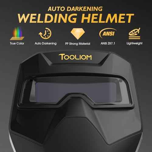 TOOLIOM Welding Goggles Auto Darkening True Color & Detachable Eye Protection Safety Goggles Face Shield Helmet Welding Glasses Welder Mask for Grind Cut TIG MIG Stick