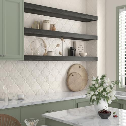 Mirror Frame Border Rustic Wood Wallpaper Border Peel and Stick Bulletin Board Borders Removable Waterproof Mirror Borders Bathroom Tile Sticker Wall Tape Trim for Kitchen Dark Grey 3"x197"