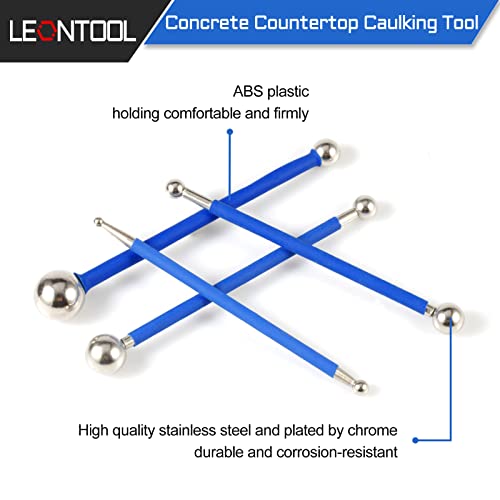 4 Pcs Metal Ball Tile Caulk Finishing Tools Tile Floor Joint Repair Kit Concrete Countertop Caulking Tool Tile Grout Coating Pressing Tools DIY Sculpture Modeling Tools Cake Decoration Tools