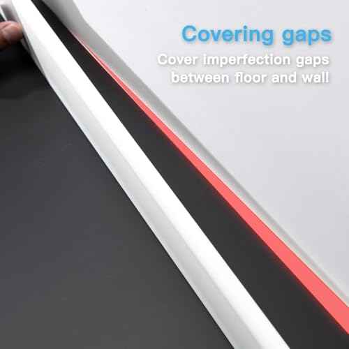 Art3d Wall Baseboard Molding Trim 8-Pack of 56 x 2.6 in., High Impact Polystyrene Skirting Board - Installed with Glue - White