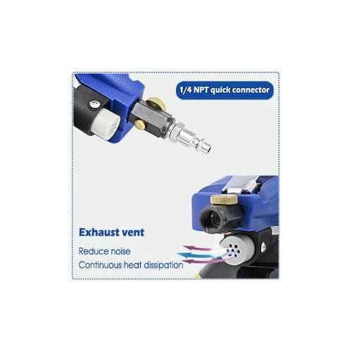 6 Inch Air Random Orbital Sander, Pneumatic Palm Sander tool with 10 Pcs Sandpapers, Air Sanders For Auto Body Work By Bowd