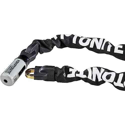 Kryptonite Kryptolok 995 Bike Chain Lock, 3 Feet Long Heavy Duty Anti-Theft Sold Secure Gold Bicycle Chain Lock with Keys for Bike, Motorcycle, Scooter, Bicycle, Door, Gate, Fence