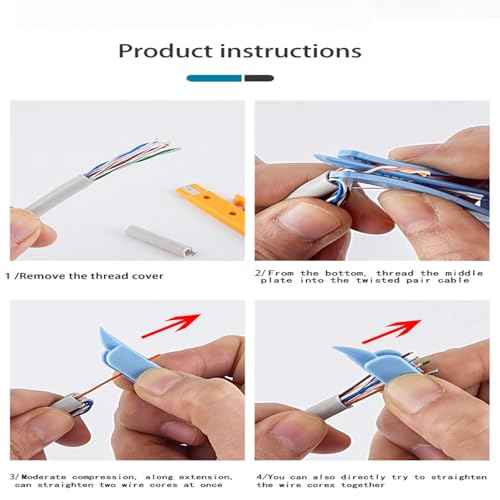 5 PCS Network Cable Untwist Tool,Wires Separator Tools, Wire Straightener Engineer Wire Straightener for CAT5/CAT5e/CAT6/CAT7 Wires Pair Separator Tools Quickly Easily Untwists (blue)