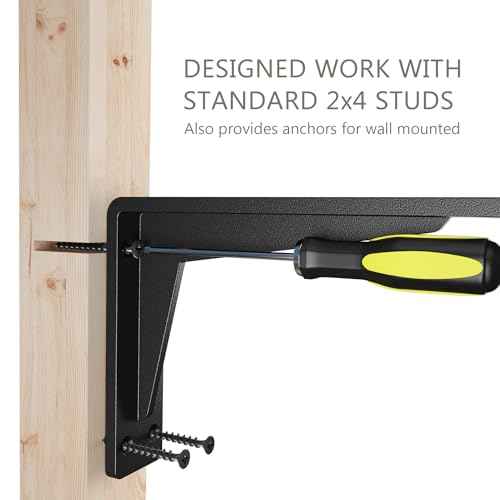 6-Pack 10 Inch Heavy Duty Shelf Brackets, Premium Metal Wall Bracket for Mantel, Countertop Support, Garage Storage Shelves | Floating Shelf Hardware | High Strength Corner Brace