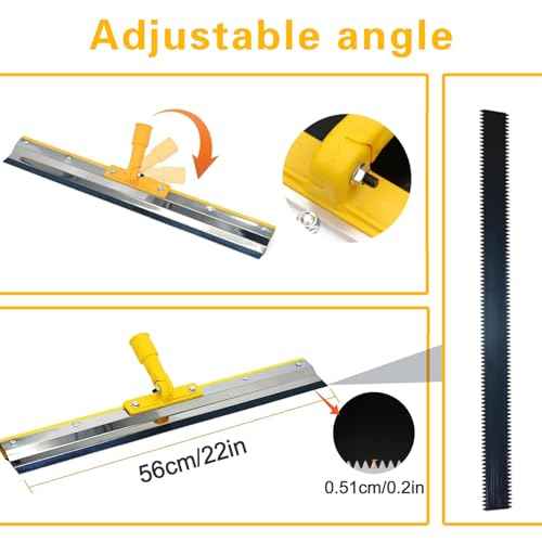 Self Leveling Cement Tool Kit - Epoxy Floor Kit, Self Leveling Rake, Spike Roller for Self-Leveling, Spike Shoes for Epoxy Flooring, Floor Leveling Tools, Garage Floor Epoxy Kit, Telescopic Pole