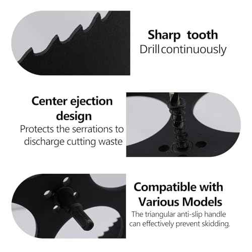 9.5-inch Hole Cutter with Drill Bit and Hex Wrench Drilling Holes Bi-Metal Hole Saw for Wood Plastic Drywall Thin Metal