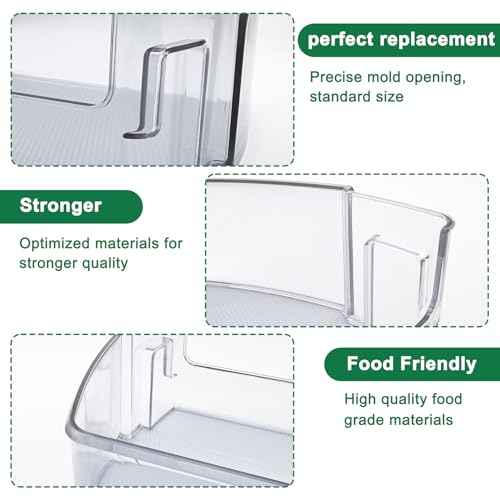 Modoo MAN63948501 Refrigerator Door Bin, Bin Basket Shelf Compatible with lg Refrigerator LFCS27596S/00, LFCS28768S/00, LFXC22526D/00, Replace MAN63948506 4995815 PS16763606 FIX16763606