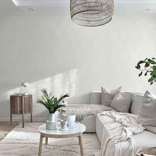 Heroad Peel and Stick Wallpaper Boho Beige Neutral Geometric Removable Wallpaper for Bedroom Modern Polka Dot Contact Paper Vinyl Decoration Self-Adhesive Waterproof 17.3"x78.7"