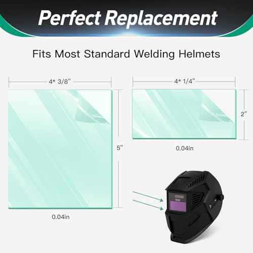 5 per pack - 770237/231921 Inside Lens Cover for Digital Performance Helmets Front Cover Lens for Digital Infinity Series Welding Helmet - High Clarity Replacement Welding Helmet Lens