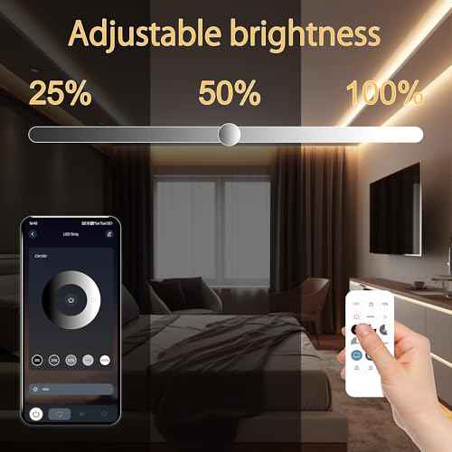 65.6ft COB LED Strip Light Warm White, High Bright LED Strips with 320LEDs, RF Remote and UL Power Supply, 3000K Dimmable LED Lights for Bedroom,Kitchen, DIY Home Decoration, 2 Rolls of 32.8ft