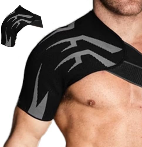 Anaconda Shoulder Brace for Men, Adjustable Compression Support Sleeve, Rotator Cuff Shoulder Brace, Compression Support Pain Relief, Arm Sling Injury and Torn Rotator Cuff for Left or Right Arm(Large