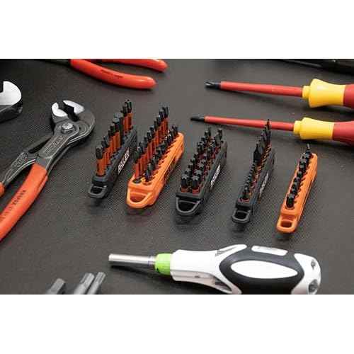 Screwdriver Bit Holder Storage Organizer ? Railer 20-Hole Black Bit Holder with Carabiner