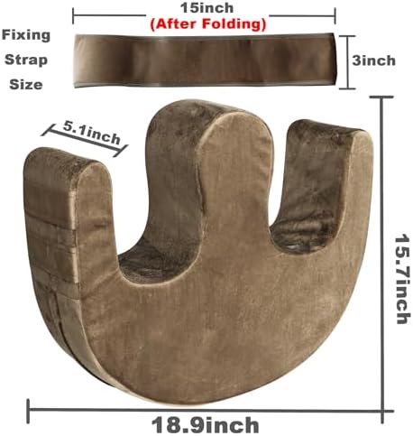 Sexysamba Bedridden Patient Turning Device with Fixing Strap Elderly Assistance Products Bed Rest Leg Pillow Patient Lift Aid Flannel Multifunctional Anti-Decubitus Nursing Products, Brown