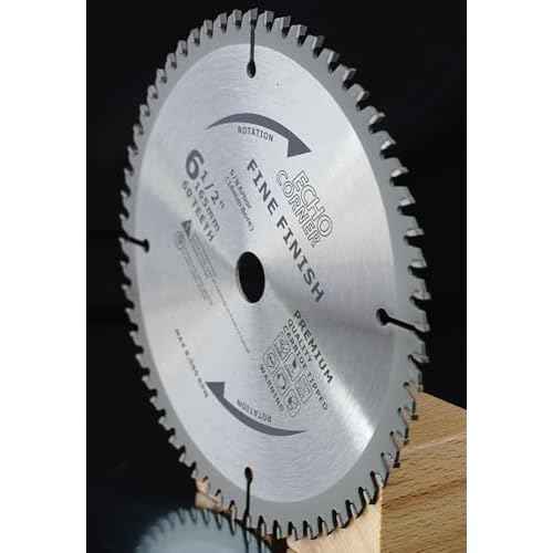6-1/2 Inch Fine Finish Wood Cutting Circular Saw Blade, Fine Cut Crosscut Framing Plywood MDF Plastic Veneer Lumber Laminate, 5/8 Inch Arbor (60-Tooth)