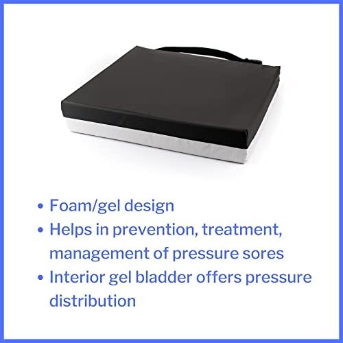 McKesson Seat Cushion for Wheelchairs and Office Chair, Foam / Gel, 20 in x 16 in x 2 in, 4 Count