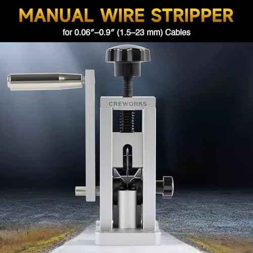 Manual Wire Stripper Machine with Adjustable Feed Hole, Portable Cable Wire Stripping Machine for 0.06"-0.09" Scrap Copper Wire Recycling, Copper Wire Stripper for Drill without Replacing Hole Plates