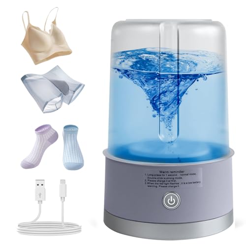 Portable Mini Washing Machine | Compact Deep Cleans Underwear, Baby Clothes, Small Laundry | Lightweight for Apartment, Dorm, Hotel, Travel & Camping | Quiet Energy-Efficient（Purple）
