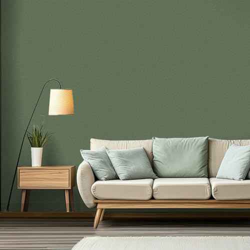 LXCREAT Green Wallpaper Peel and Stick Matte Solid Color Removable Self Adhesive Renter Friendly Wallpaper, Vinyl Film Waterproof Contact Paper for Bedroom with Scraper, Paper Cutter 17.71in¡¿118in
