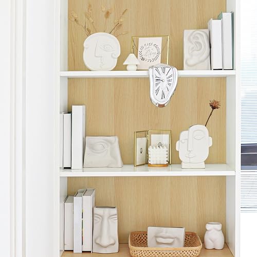Wood Contact Paper Peel and Stick Wallpaper - Light Wood Grain Contact Paper Self Adhesive Removable Vinyl Film - Waterproof Natural Oak Wallpaper for Countertop Cabinets Table Drawer 15.7" x 118"
