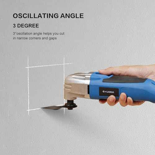 Oscillating Tool, 1.6A Oscillating Multi Tool with with Tool Bag, 3¡Æ Oscillation Angle, 12 Piece Accessories Scraping, Grinding, Sanding, Cutting