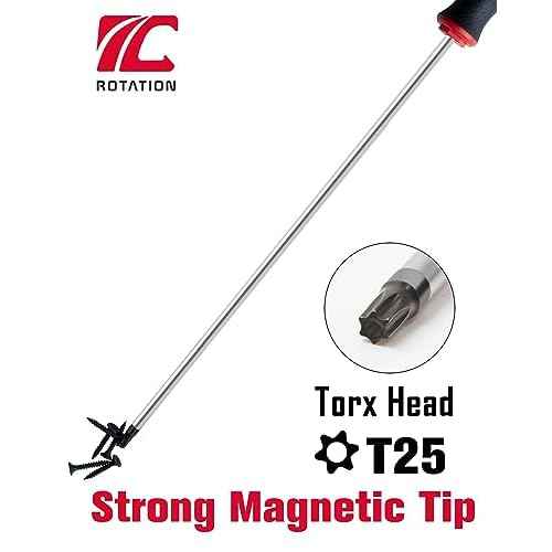 Extra Long Torx Screwdrivers, 12 inch (300mm) Magnetic Star Screwdriver, T25, Tamper Proof, Long Star Screwdriver