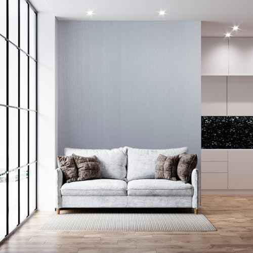 wishFIRE Silver Peel and Stick Wallpaper 15.7"¡¿118" Metallic Textured Contact Paper Modern Waterproof Wall Paper Removable Self Adhesive Vinyl DIY Decor Wallpaper for Bedroom Kitchen Cabinets Fridge