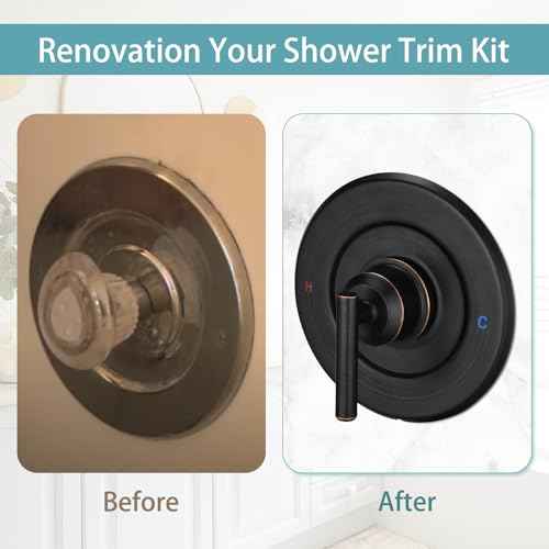 Replacement for MoenPosi-Temp Valve Only Shower Faucet Trim Kit (Valve& Catridge Not Inclued), Volume and Temperature Control Level Handle, Oil Rubbed Bronze