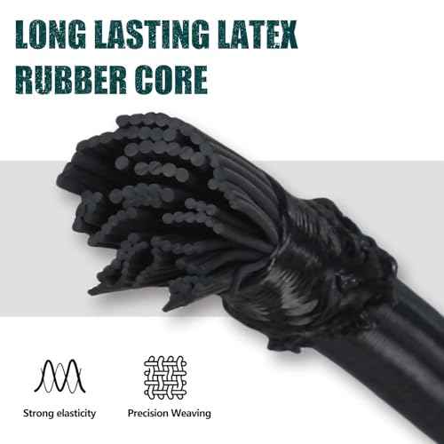 Strong and Durable Bungee Cord - 3/8" x 100ft Elastic Cord, Kayak Stretch String Rope, Bungee Shock Cords for Repairing Tent Poles, DIY, Tie Downs, Black