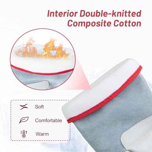 -482¢µ/-250¡É Cryogenic Gloves, 14.2"/36cm Low Temperature LN2 Liquid Nitrogen Freezer Dry Ice Cryo Antifreeze Gloves for Liquid Nitrogen Cold Storage