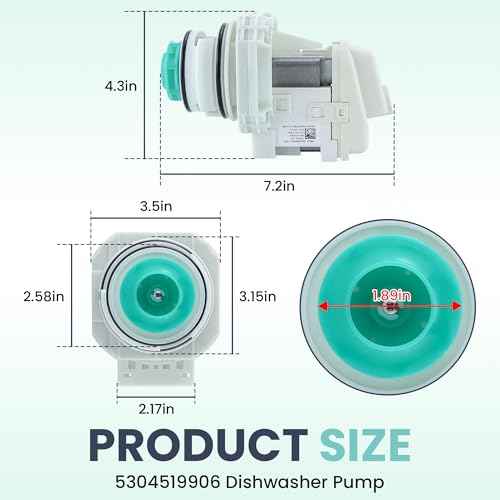 5304519906 BLP11-2 Dishwasher Pump and Motor Assembly Compatible for Fri-gidaire Ik-ea White-Westinghouse Washer Water Pump,Replaces AP6840161 A11951402 PS12712308 by MIFLUS