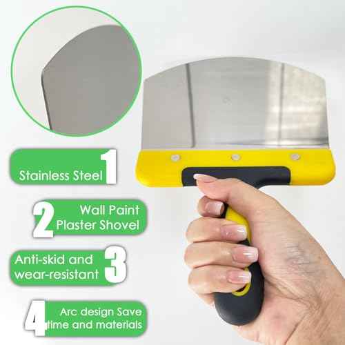 Stainless Steel Bucket Scoop 6.7 inch for Drywall,Plaster,Stainless Steel Bucket Scoop,Idea for Clean Paint,Mortar,Putty