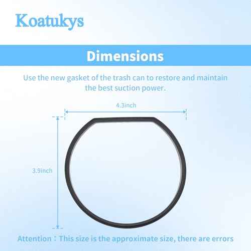 Replacement Gasket for Ryobi 18v Stick Vacuum Cordless Dust Bin Lid, Compatible with PCL720, PBLSV716, PBLSV717 - Canister Missing Seal Attachments (3/Pack)