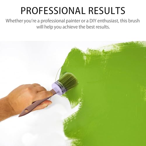 Round Chalk Paint Brush for Furniture Paint Painting Wax, 2 Inches Washable Reusable DIY Painting Wall Paint Stencil Wood Stain Brush