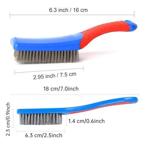 Wire Brushes for Cleaning,Stainless Steel Brush Wire Metal Brushes for Cleaning Rust Paint Removal Scrubbing(2 PCS)