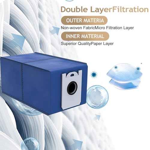 12 Pack Replacement Dust Bags Compatible With bObsweep UltraVision Self-emptying Robot Vacuum Cleaner,Disposable Dust Bag