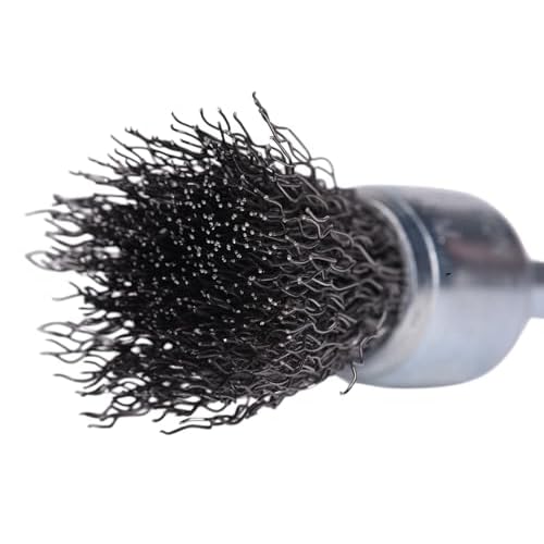 Century Drill & Tool 76203 Coarse Crimped Wire End Brush, 3/4" ? Removes Rust, Paint, Weld Spatter, Ideal for Recessed Areas, Pipes, and Spot Cleaning