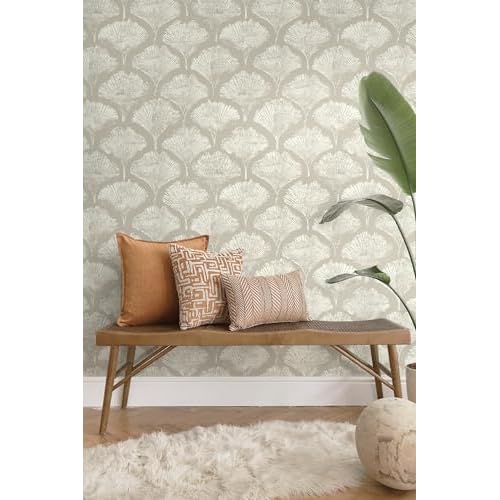 CiCiwind Peel and Stick Wallpaper Brown and White Modern Wall Paper Boho Removable Self Adhesive Wallpaper for Bedroom Bathroom Boho Contact Paper for Cabinets Drawers Vinyl Rolls 17.3" ¡¿ 118"