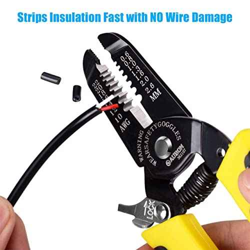 2-Pack 10-22 AWG Wire Stripper, Wire Cutter, Gauge Stripper, Wire Stripping Tool and Multifunctional Hand Tool,Professional Handle Design And Refined Craftsmanship