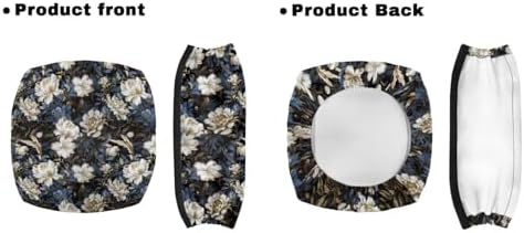 LedBack Vintage Floral Walker Accessories 3 Piece Set Rollator Walker Seat and Backrest Covers, Walker Storage Bags Lightweight Rollator Seat Cushion Covers and Organizer Bag