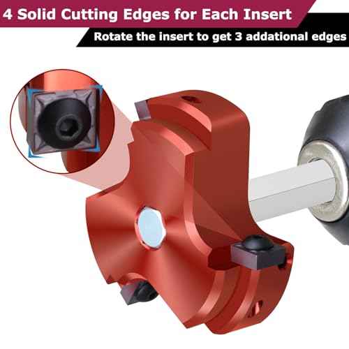 1-1/2 Inch PVC Pipe Reamer,PVC Fitting Saver Socket Saver with 3 Carbide Insert,1.5" Plastic Pipe Fitting Reamer Plumbing Tool for Sch.40 CPVC ABS Socket Hub,Fit Standard 1/2" Drill