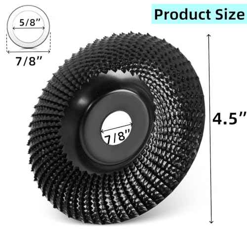 Wood Carving Disc 4 1/2 Inch for Angle Grinder Grinder Wheel Disc,Wood Shaping Grinding Wheel with 7/8¡± to 5/8" Arbor
