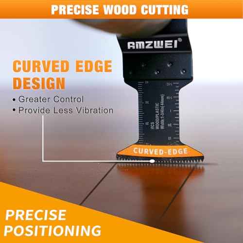 118PCS Oscillating Tool Blades Metal Wood Cutting, Professional Curved Edge Oscillating Saw Blades with Titanium Multitool Blades, Compatible with Dewalt Milwaukee Ryobi Rockwell Fein