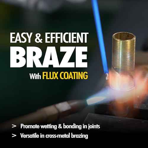 20 Sticks Flux Coated Brazing Rods Bcup-5 15% Silver Solder Phos Copper Brazing Alloys Flat Welding Rods Industry 1/16" x 18" for Air Conditioning Refrigerator Cold Storage HVAC Units